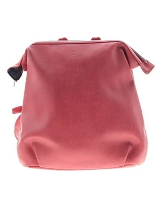 Matt & Nat Vignelli Vegan Leather Backpack Red Dwell Carry On Purse Minimal Chic
